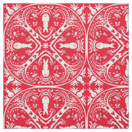 Tela Navidades Rojo Conejo Conejo Conejo Naranja Medall