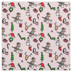 Tela navidades rosados befana