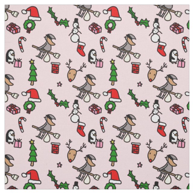 Tela navidades rosados befana (Retal)
