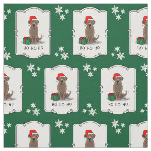 Tela Navidades Santa Chocolate Labrador Recupera curios