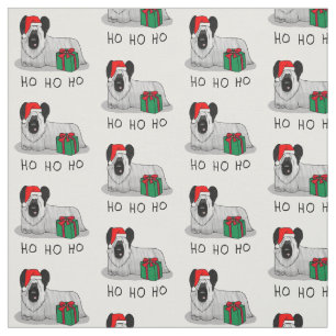 Tela Navidades Santa Claus Gorra Skye Terrier (plata)