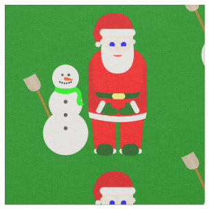Tela navidades santa claus snowman