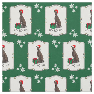 Tela Navidades Santa Hat Greyhound Dog (romano le) Cute