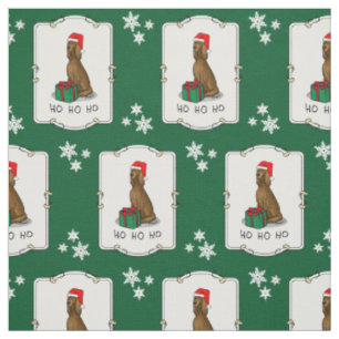 Tela Navidades Santa Hat Irish Setter Dog (rojo 1)