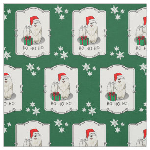Tela Navidades Santa Hat Puli Perro (blanco) Cute Graci