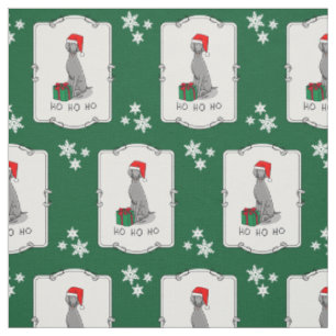 Tela Navidades Santa Hat Weimaraner Dog (gris 1) Cute
