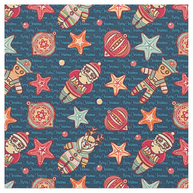 Tela Navidades Santa Stars y más (De cerca)