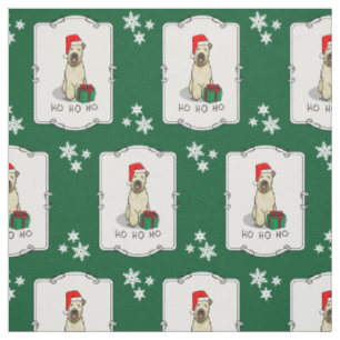 Tela Navidades Santa Wheaten Terrier (trigo 1b2)