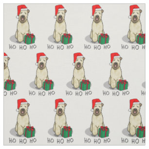 Tela Navidades Santa Wheaten Terrier (trigo 1b2)