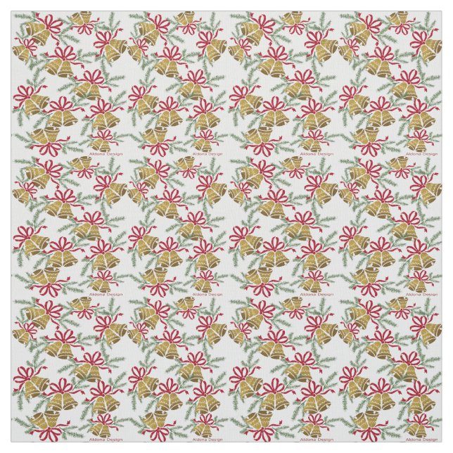 Tela Navidades Tejido de patrón Bell (Retal)