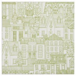 Tela navidades tiempo perla verde