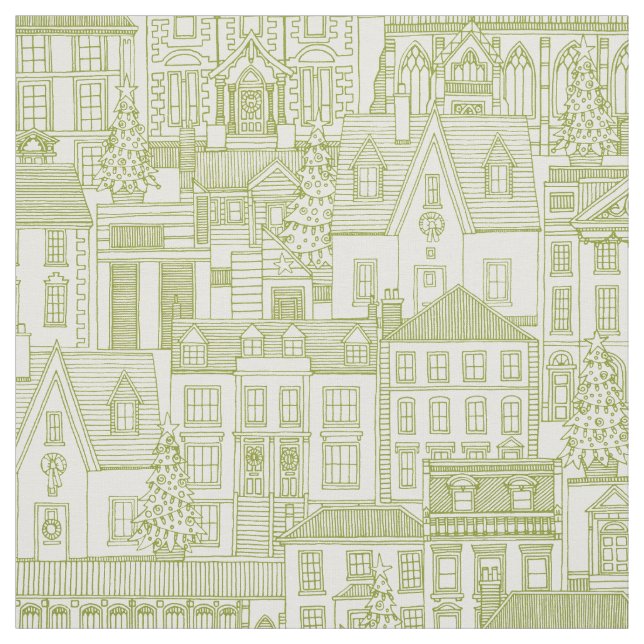 Tela navidades tiempo perla verde (Retal)