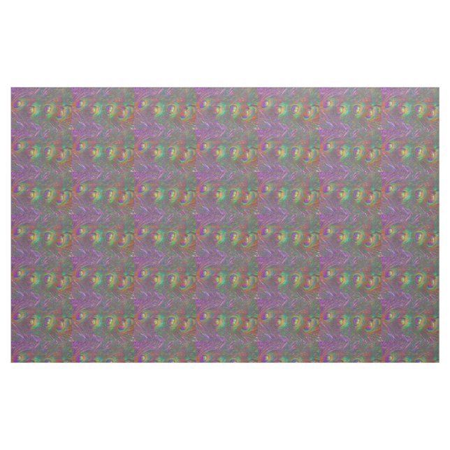 Tela Navidades Tinsel Peacock Feathers ("Cuarto gordo" (fat quarter))