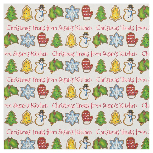 Tela Navidades tratan a las galletas de azúcar caseras  (Retal)