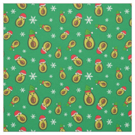 Tela Navidades tropicales aguacates y copos de nieve