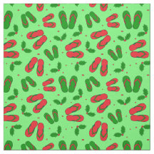 Navidades tropicales Beach Flip Flops y Holly