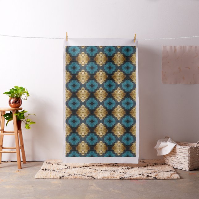 Tela Navy Blue and Gold Modern Boho Seamless Pattern (In Situ)
