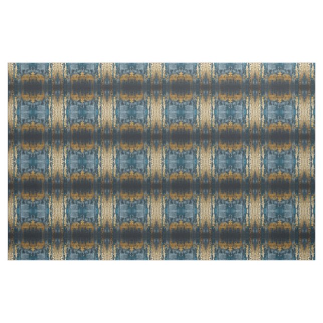 Tela Navy Blue and Gold Modern Boho Seamless Pattern (Yarda)