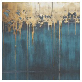 Tela Navy Blue and Gold Modern Boho Seamless Pattern Fa