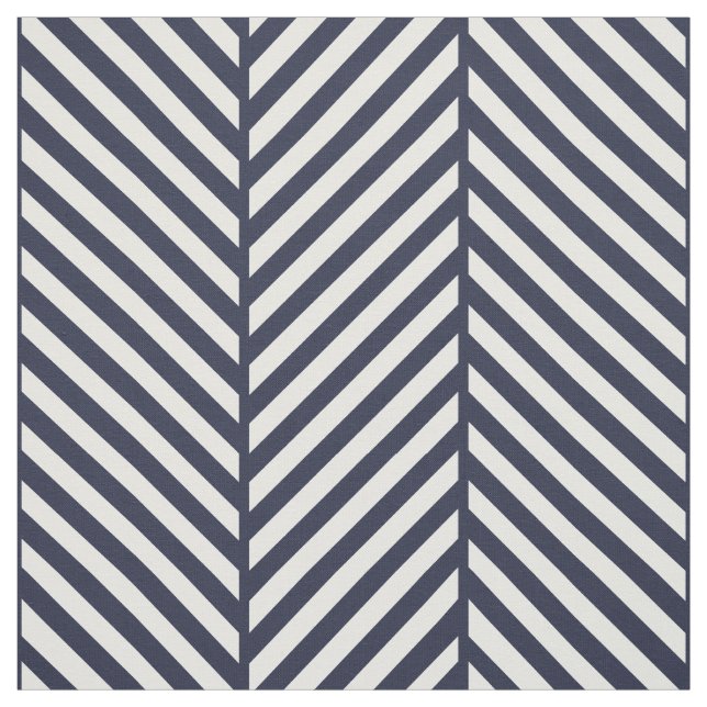 Tela Navy Blue Herringbone a gran escala (Retal)