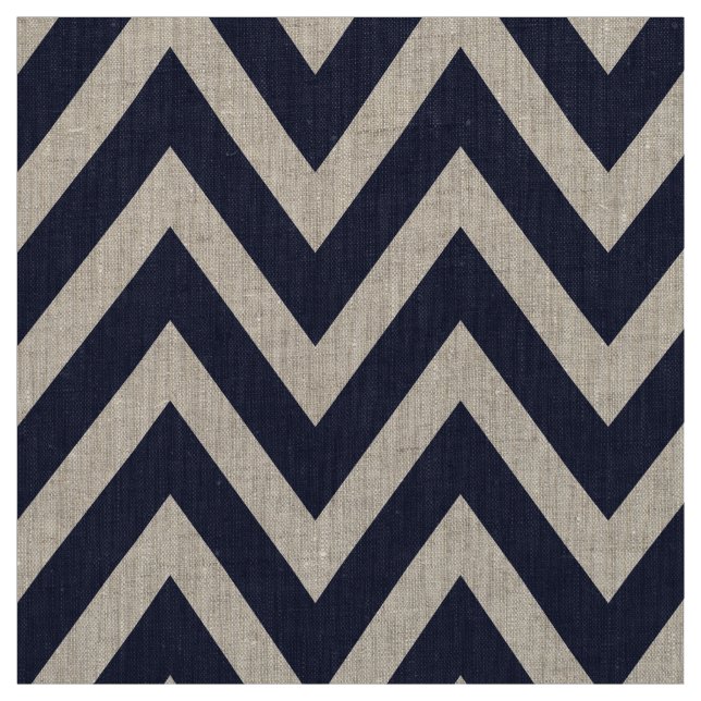 Tela Navy Blue Modern Chevron a gran escala (Retal)