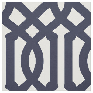Tela Navy Blue Trellis a gran escala
