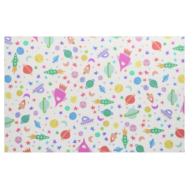 Tela Necesito Un Patrón De OVNI Uniforme Espacial ("Cuarto gordo" (fat quarter))