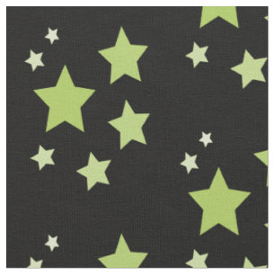 Tela negra con estrellas verdes
