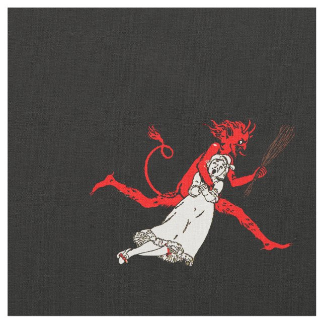 Tela negra de Krampus (De cerca)