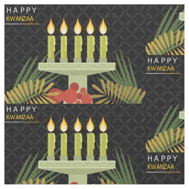 tela negra feliz kwanzaa (De cerca)