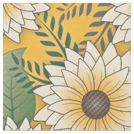 Tela Negrita Floral Amarillo Sunflower Garden