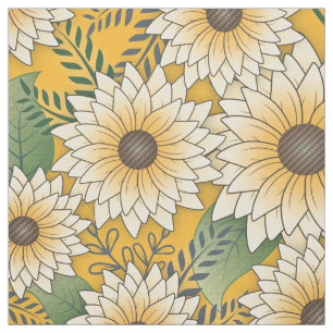 Tela Negrita Floral Amarillo Sunflower Garden
