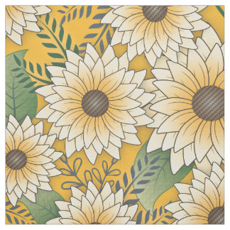 Tela Negrita Floral Amarillo Sunflower Garden