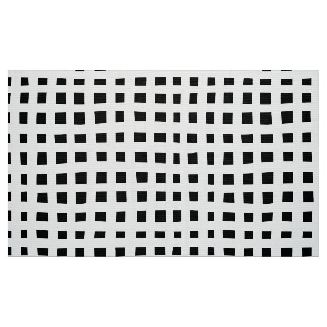 Tela Negrita Grid 091216 - Blanco sobre negro ("Cuarto gordo" (fat quarter))