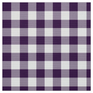 Tela Negrita Purple and White Gingham Plaid Fabric