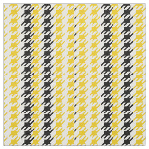 Tela Negro amarillo retro de Houndstooth