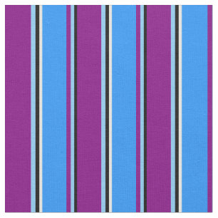 Tela Negro, cielo claro azul, púrpura, azul y crema de