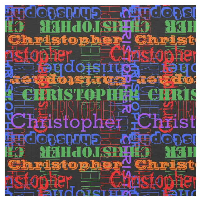 Tela Negro conocido moderno colorido del arco iris del (Retal)