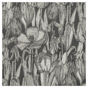 Tela negro de decaimiento de tulipán