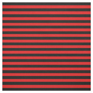 Tela Negro de medianoche, estirpe rojo brillante, rayas