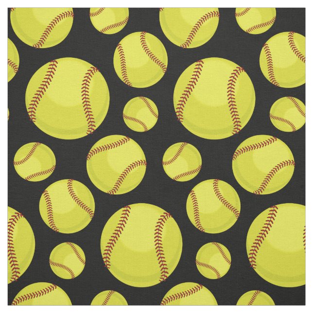 Tela Negro dispersado de las bolas del softball (Retal)