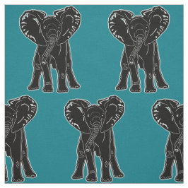 Tela Negro elefante cualquier fondo de color