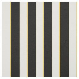 Tela Negro elegante, blanco y rayas del oro