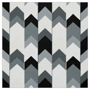 Tela Negro, gris, chevron amarillo