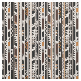 Tela Negro, modelo tribal marrón blanco