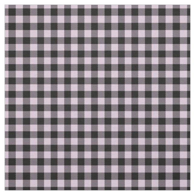 Tela Negro Rosa Gingham Comprueba el patrón de plazas T (Retal)