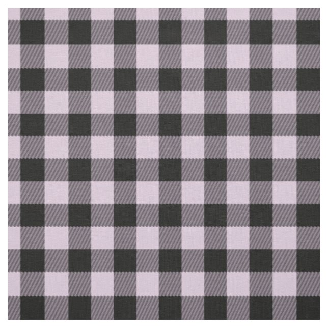 Tela Negro Rosa Gingham Comprueba el patrón de plazas T (Retal)