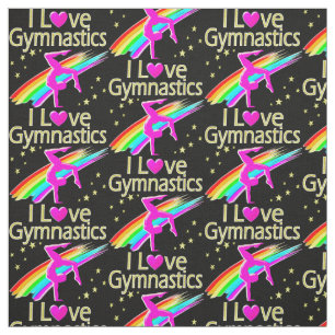 TELA NEGRO, ROSA Y ORO ME ENCANTA LA GIMNASTICA