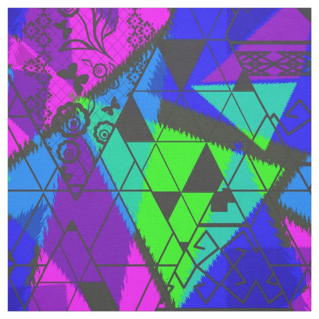 Tela Neon abstracto. (Retal)