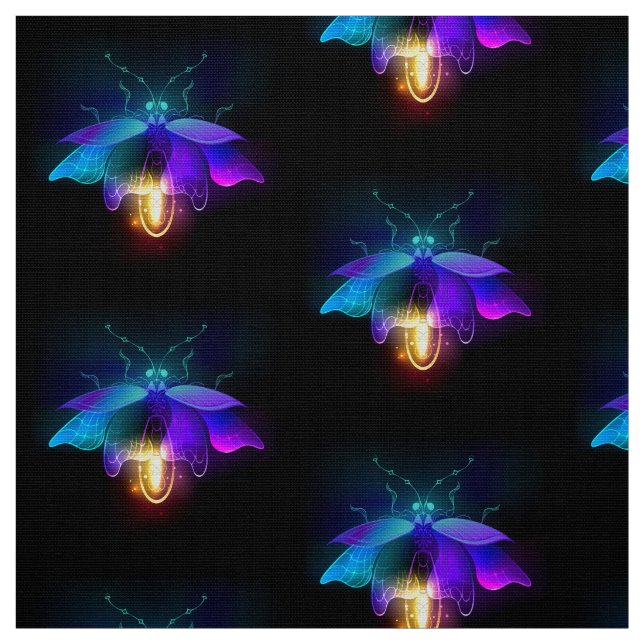 Tela Neon Firefly en negro (Retal)